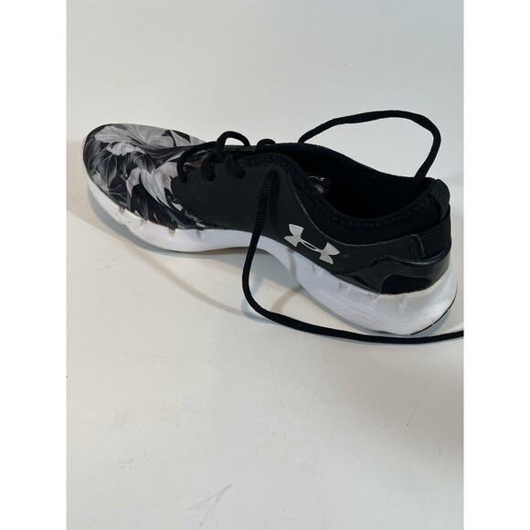 Under Armour Shoes Womens Size 8 Black Floral Running Sneakers 1285750-001 - Picture 9 of 11